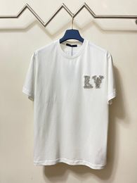 Mens Designer Band T Shirts Fashion Black White Short Sleeve Luxury Letter Pattern W10 T-shirt