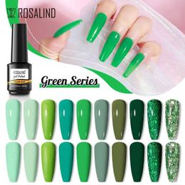 Nail Polish ROSALIND shiny gel nail polish green Macaron 100 Colour UV nail enamel semi permanent varnish base nail art top primer d240530
