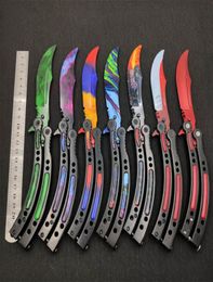 Butterfly in training stainless steel butterfly CS GO knife Counter Strike game folding Knife no edge dull tool2067780