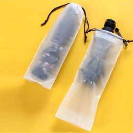 Storage Bags 1 Pcs Umbrella Bag Portable Matte Transparent Plastic Waterproof Drawstring Organizer Cover