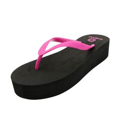 Women High Heel Flip Flops Casual Beach Female Summer Shoes lady Dressy Platform Wedge Thong Sandals Multicolor Girl Wholesale 240530