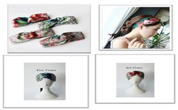 Headband Head Scarves For Women Flowers And Hummingbird Printing xury Silk Cross Hair Band With Elastic 4 Colours Turban1174263