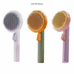 Cat Brush Comb Pet Pumpkin Comb Pets Hair Removal Comb for Dogs Cats Pet Hair Shedding Self Cleaning Comb Pet Grooming Tools