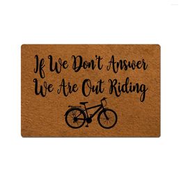 Carpets Anti-slip Rubber Backing Funny Doormat For Entrance If We Don't Answer Are Out Riding Home Decor Novelty Door Mats