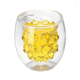Wine Glasses Insulated Glass Coffee Mug Double Layer Fruit Shaped Tea Cups Water Cup Cool Aesthetic Glassware For Whiskey