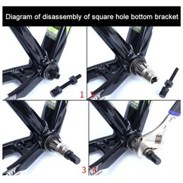Size Bicycle Repair Tools Spline Axis BB for Square Hole Repair Socket Bicycle Bottom Bracket Fixing Rod Bracket Removal Tools
