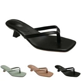 Slippers High Heels Women Fashion Sandals Shoes GAI Flip Flops Summer Flat Sneakers Triple White Black Green Br 892
