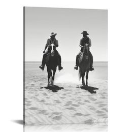 Cowboy Black And White Art Poster Retro Wild Cowboy Poster Canvas Painting Wall Art Poster Painting Canvas Wall Posters Art Picture Print Decor Posters
