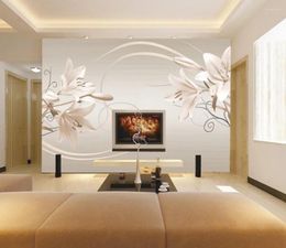 Wallpapers Custom 3D Mural Wallpaper TV Backdrop Modern Minimalist Retro Colors Po Home Decoration