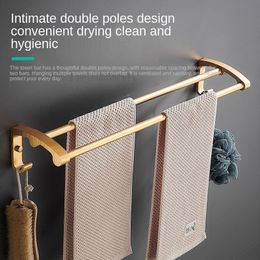 Bathroom Hardware Kit Golden Space Aluminum Bath Towel Rack Set Pendant Towel Bar Toilet Brush Bathroom Accessories