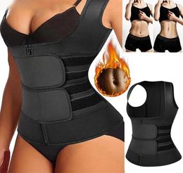Waist Trainer Vest Body Shaper Sweat Corset Sports Yoga Gym Workout Pilates Adjustable Weight Loss Tummy Fat Burner8924808