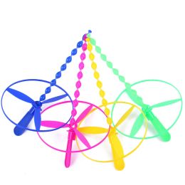20pcs/Lot Pull String Flying Saucers Toys for Children Boys Girls Helicopters Lawn Outdoor Sports Games Plastic Flying Discs UFO