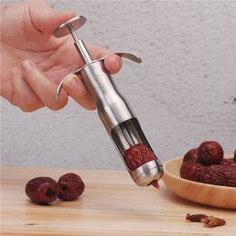 Stainless Steel Red Dates Jujube Pitter Cherry Olive Corer Home Kitchen Fruit Core Remover Seed PushOut Tool Cooking Accessories
