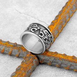 Couple Rings Viking Two Wolf Totem Ring Slavic Guard Veles Amulet Hip Hop Punk 316L Stainless Steel Ring Fashion Jewellery Gift S245309