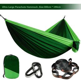 Hammocks Solid Colour parachute pendant with strap and black chain for camping survival travel two person outdoor furniture H240530 SJXD
