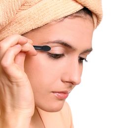 10 Pcs Dual Sided Eye Shadow Brush Makeup Tool Kit Eyeshadow Brushes Sponge Applicator
