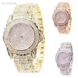 Women's Watches Luxury Ladies Women Diamond Bling Crystal Str Quartz Wristwatches Low Price Dropshippng 2022 Relogio Feminino L220 334f