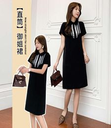2021 fat mm summer large women039s fashion temperament belly covering age reducing dress 200kg show thin 104256991882