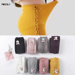 Leggings Tights Trousers Girls weave rabbit girl pants solid Colour baby pants children weave 0-7 years for girls WX5.29