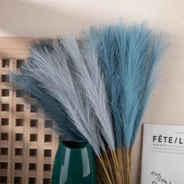 Decorative Flowers 5/10 PCS Fluffy Pampas Grass Bouquet Faux Artificial Flower Ome Bedroom Room Wedding Party Decoration Fake Plant