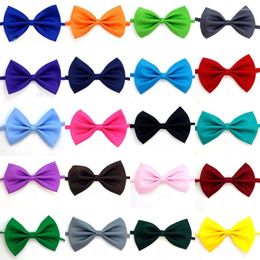 Dog Apparel 50/100 Solid Small Cat Bow Tie Bulk Neck Bowties For Dogs Pets Adjustable Kitten Pet Grooming Accessories Supplies