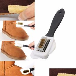 Shoe Brushes 3 Side Cleaning Brush Plastic S Shape Cleaner For Suede Snow Boot Shoes Household Drop Delivery Home Garden Housekeeping Dhyqt