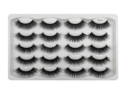 10 pairs dramatic faux mink eyelashes messy fluffy false eyelash extension natural long 3d lashes book cilios1395224