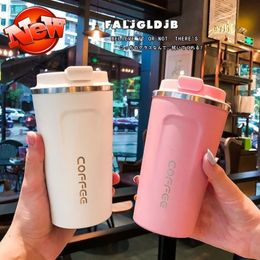 Coffee Mug Car Thermos Mug 380/510ML Leak_Proof Travel Thermo Cup for Tea Water Coffee Double Stainless Steel Vacuum Flasks 240529