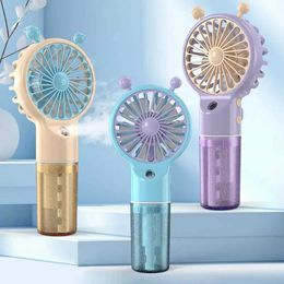 Fans New Handheld Mini Air Conditioner USB Rechargeable Portable Humidifier Mist Cooler Cooling Spray Humidifier Fan for Home/Office