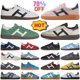 2024 Handall Spezial Spzl Designer Casual Sapatos Homens Mulheres Marinha Escarlate Core Black Scarlet Goma Clear Pink Outdoor Recreation Sneakers 36-45