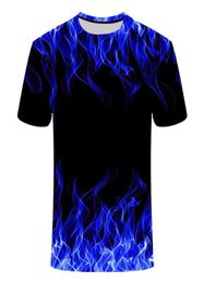 Men039s TShirts Fire Flaming Tshirt Men Women T Shirt 3d Tshirt Black Tee Casual Top Anime Camiseta Streetwear Short Sleeve H2471562