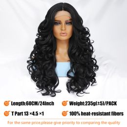 Wholesale 13X4X1 Natural Long Afro Curly Loose Deep Blond Glueless Waves And Wigs Synthetic HD Lace Frontal Wigs For Black Women