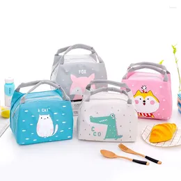 Storage Bags Cartoon Small Thermal Lunch Bag For Kids Women Breakfast Insulated Food Outdoor Picnic Handbag Warm Cool Tote Case