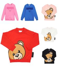 Designer Kids Sweatshirts Loose Breathable Pullover Boys Girls Child Fall Winter Hoodies Baby Sweatshirt with Big Bear Head 2 styl4156914
