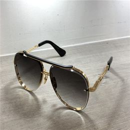 Gold Black Pilot Sunglasses for Men Grey Blue Shaded Lens Sunnies Summer Sun Glasses Gafas de sol Mens Sunglasses Shades with box 2235