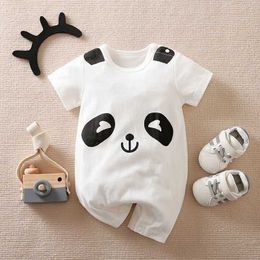 Rompers Newborn Baby Clothes Girl Boy white bear printing Cotton Jumpsuit Summer Short Sleeve Romper Toddler Pyjamas One Piece Outfit Y2405309LC0