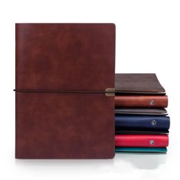 Pu Leather Note Book Cover Spiral Notebook A5 Planner Organiser Notebook Travel Journal Diary 6 Ring Binder Stationery 240521