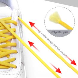 New No Tie Shoe Laces Elastic Lace Sneakers Semicircle Shoelaces Lazy Laces Metal Capsule Shoe Buckle Shoelace Shoe Accessories
