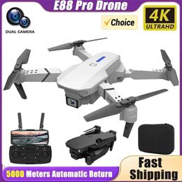 Drones New E88Pro RC Drone 4K Professional with 1080P Wide Angle Dual HD Foldable Camera RC Helicopter WIFI FPV Height Maintaining Apron E88 S3