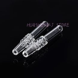 Portable Smoking 10MM Male Interface Quartz Nails Replaceable Tip Straw Innovative Design Wig Wag Holder For Glass Bong Hookah Silicone Tube Oil Rigs Tool DHL