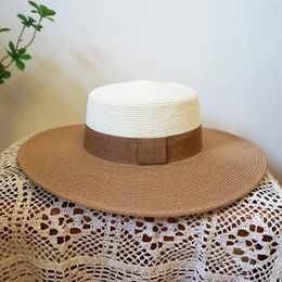 Wide Brim Hats TOMKHU Instagram Fashion Show Summer Fine Paper Colour Combination Classic Soft Hat For Men And Women's Casual Panama Jazz