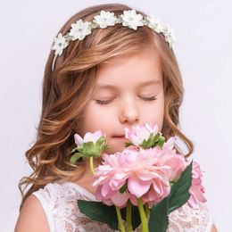 Other Fashion Accessories Flower Girl Headpieces For Wedding Crystal Floral Headband Sier Crown Elegant Hair With Rhinestone And Ribbo Ami7Z