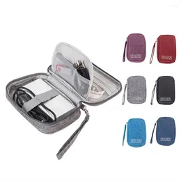 Storage Bags Cable Bag Waterproof Small USB Wire Organiser Case Electronic Accessories Travel Carrying Handbag Gifts Purple