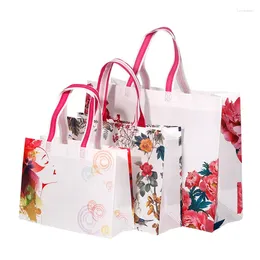 Storage Bags Printing Coated Non-woven Bag Clothing Store Tote Advertising Gift Waterproof Shopping S/M/L