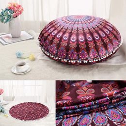 Pillow 45/75CM Round Mandala Pattern Pillowcase Bohemian Cover Boho Floor Pillows Case Home Decoratio
