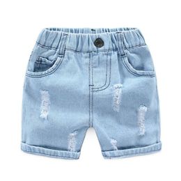 Summer baby Boys denim Fashion hole children jeans South Korea style boy casual cowboy shorts child 2 3 4 5 6 7 8 years L2405