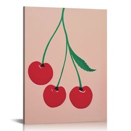 Posters for Room Aesthetic My Cherry Fruit Art Posters Girls Room Decor Home Posters Bedroom Decor Painting Canvas Wall Art Living Room Posters Gifts