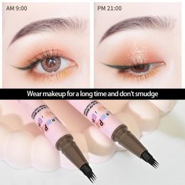 Four Forks Water Eyebrow Pencil Waterproof Non-Smudge Long Lasting Tattoo Liquid Eyes Brow Pen Eye Cosmetics Women Beauty Makeup