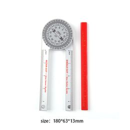 Woodworking Scale Mitre Saw Protractor Angle Ruler with Marking Pencil Carpenter Angle Finder Measuring Ruler Meter Gauge Tool