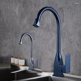 Kitchen Faucets Black/Chrome/Gray Space Aluminium Faucet Vegetable Bathroom Basin Sink Water Taps Cold Gold Mixer Luxury